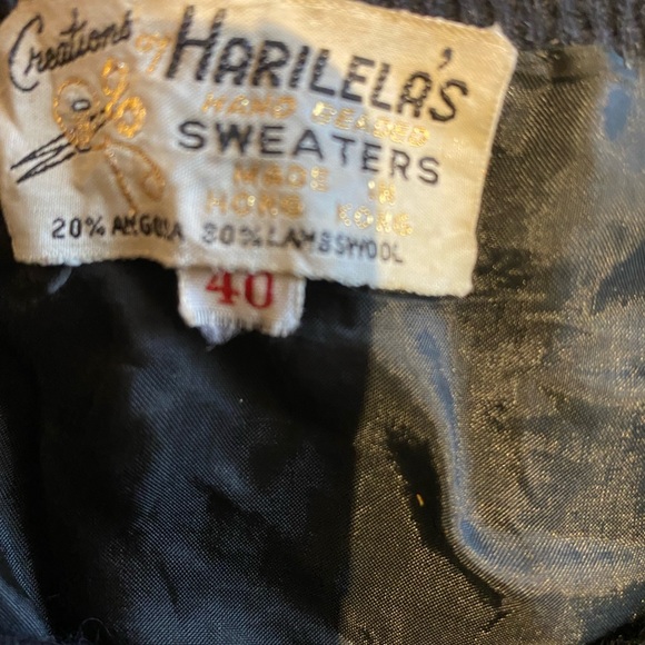 Vintage hand beaded S/M black sweater EUC - Picture 8 of 8